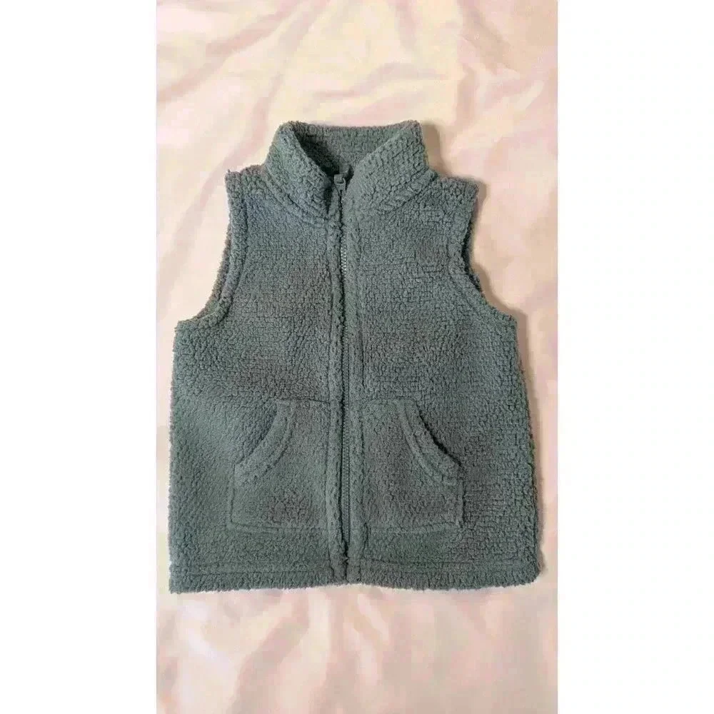 Carter's Boys Size 18 Months 3 Piece Bundle (2) Cozy Vests and L/S Snapsuit